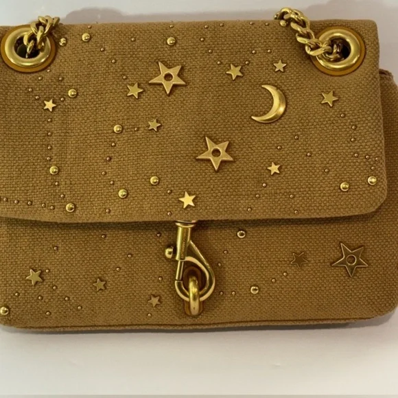 Rebecca Minkoff Edie Crossbody with Celestial Studs Moon Stars Chain Strap - Picture 2 of 4